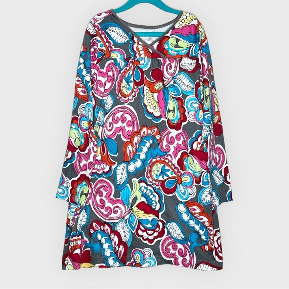 HANNA ANDERSSON multicolor floral long sleeve dress size 140 / Girls Size 10